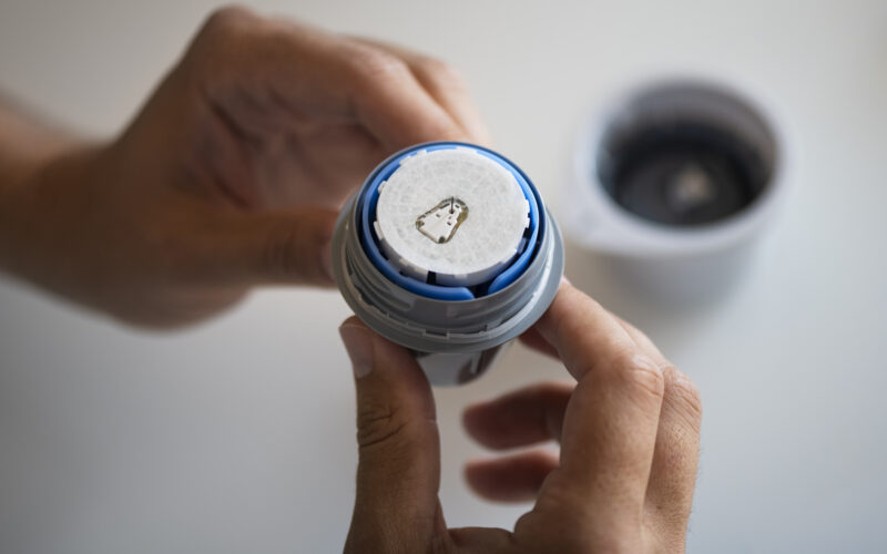 close-up-glucose-patch-sensor